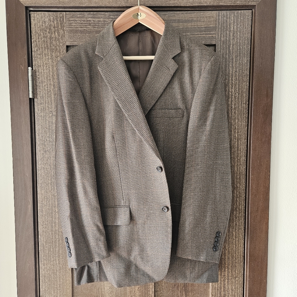 Joseph & Feiss Mens Blazer Sport Coat Jacket 46R 2 Button Wool Blazer Suit